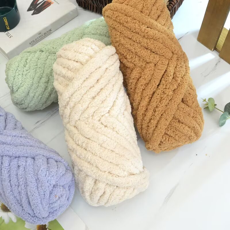 Woven Scarf Blanket - Kedi Kuyruğu İpliği, Ekstra Kalın Buz
