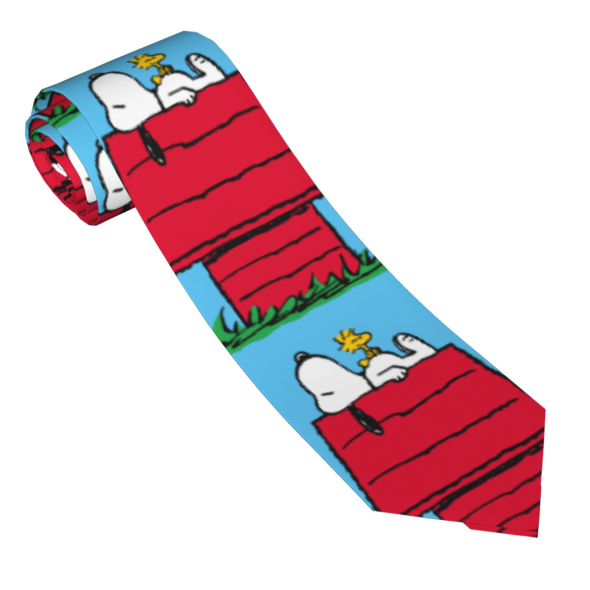 Skinny Tie Men - Kravatlar Snoopy Woodstock Köpek Kulübesi Unisex