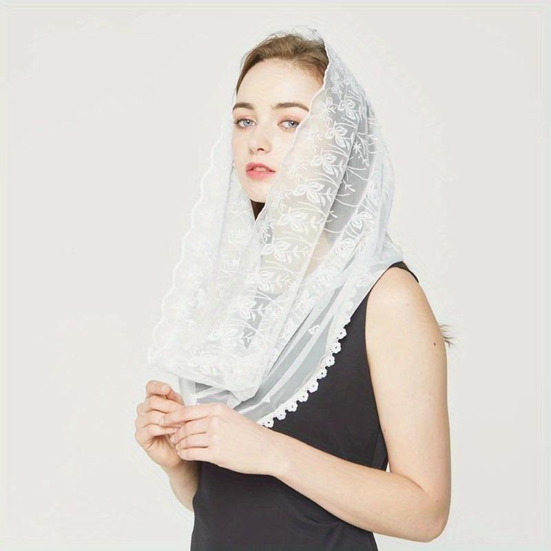 Infinity Scarf Knit - Kadınlar için Şapel Peçeleri, Bayan Mantilla