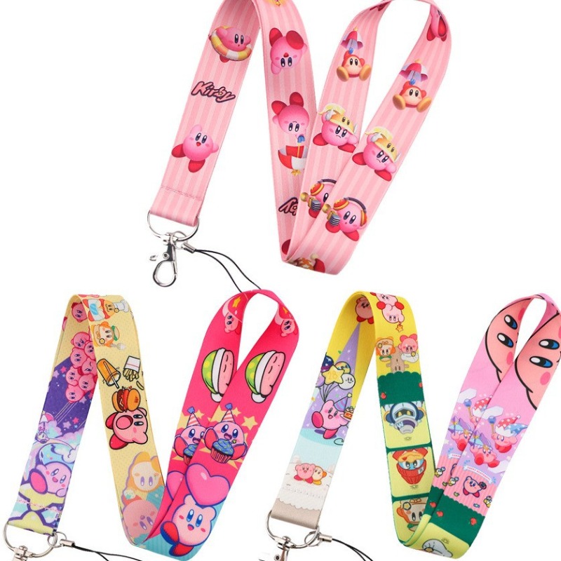 Lanyard Badge Holder - Şirin Kirby Boyun Askısı Renkli Baskılı