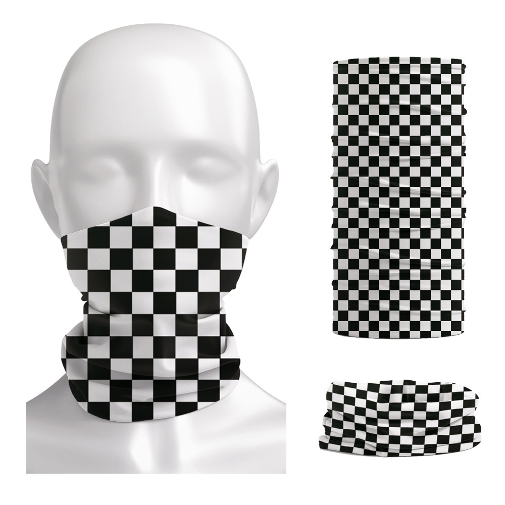 Neck Warmer Tube - Damalı Ska baskılı kafa bandı boyun