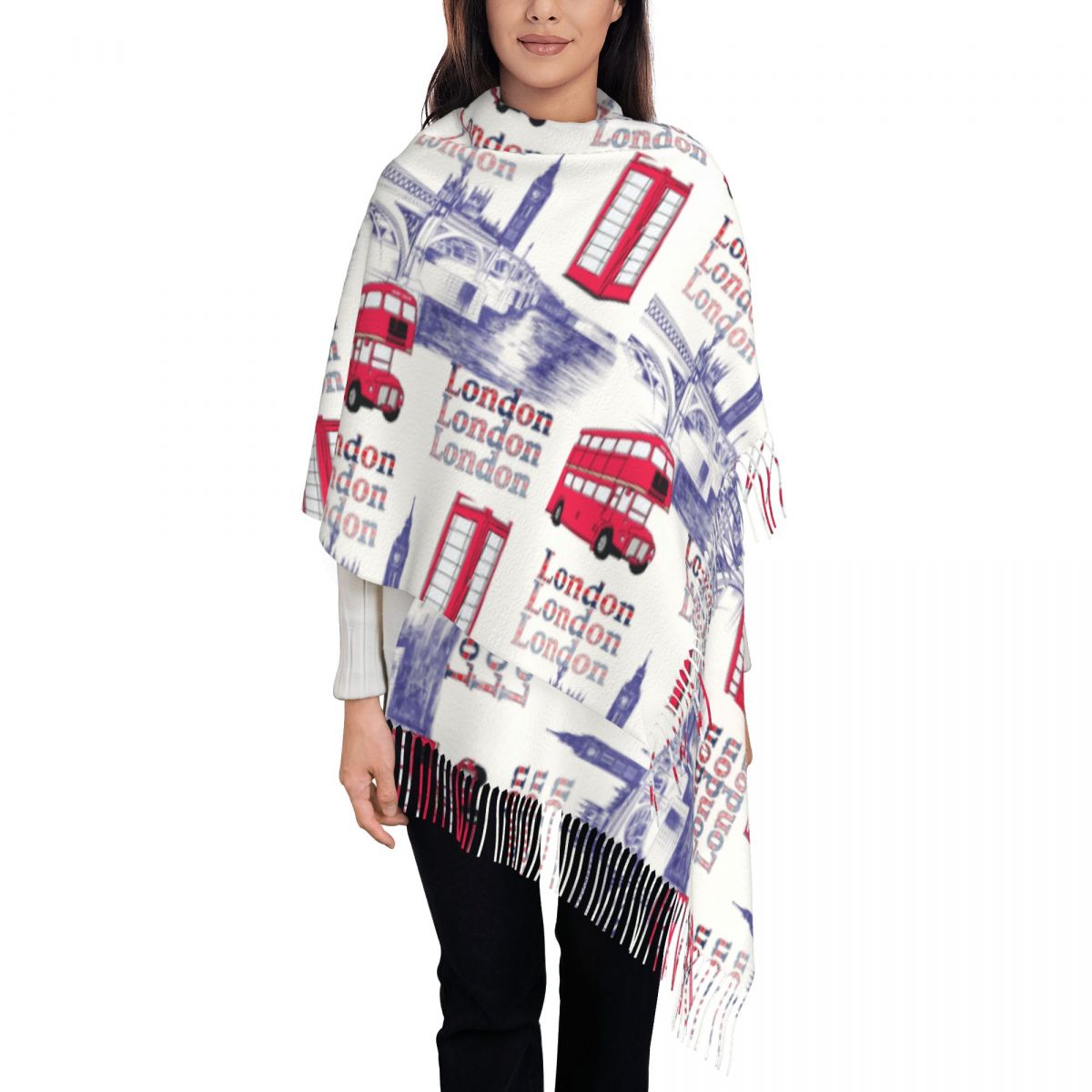 Londra İngiltere Manzaraları Ş - Pashmina Wrap Large incelemesi ve fiyatı