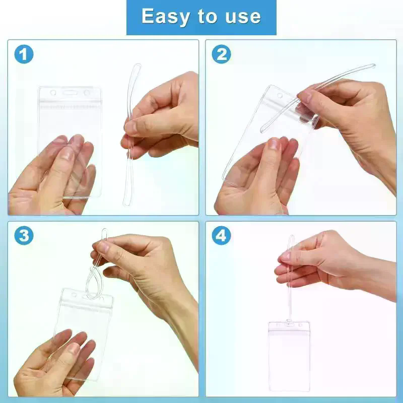 10 Adet Şeffaf Plastik Kimlik  - Lanyard Badge Holder incelemesi ve fiyatı
