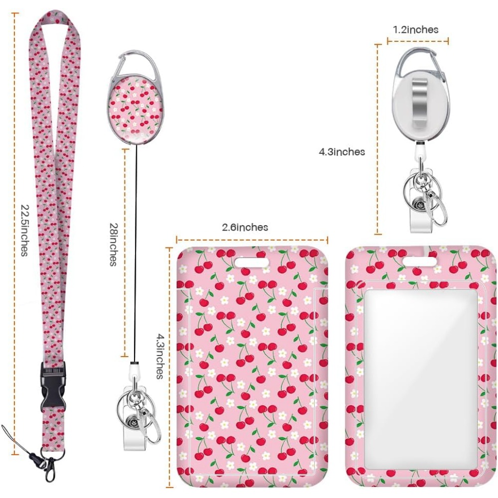 Dikey Pembe Çiçekli Kimlik Kar - Lanyard Badge Holder incelemesi ve fiyatı