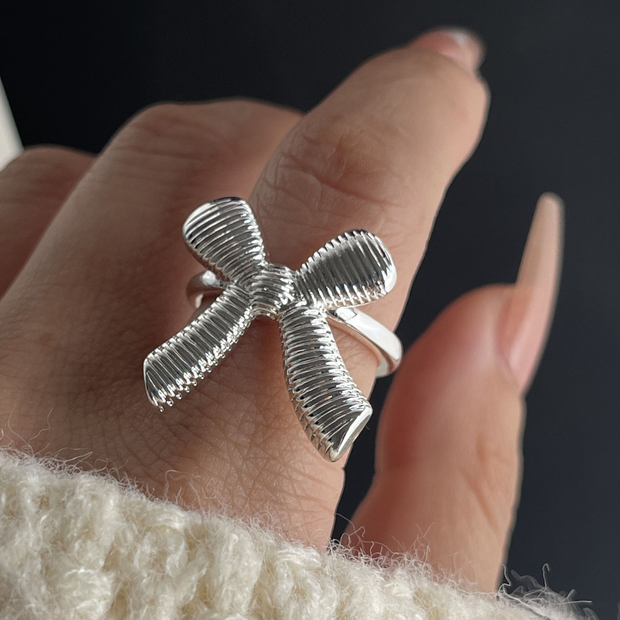 925 Ayar Gümüş Yüzük Kadınlar  - Tie Clip Silver incelemesi ve fiyatı