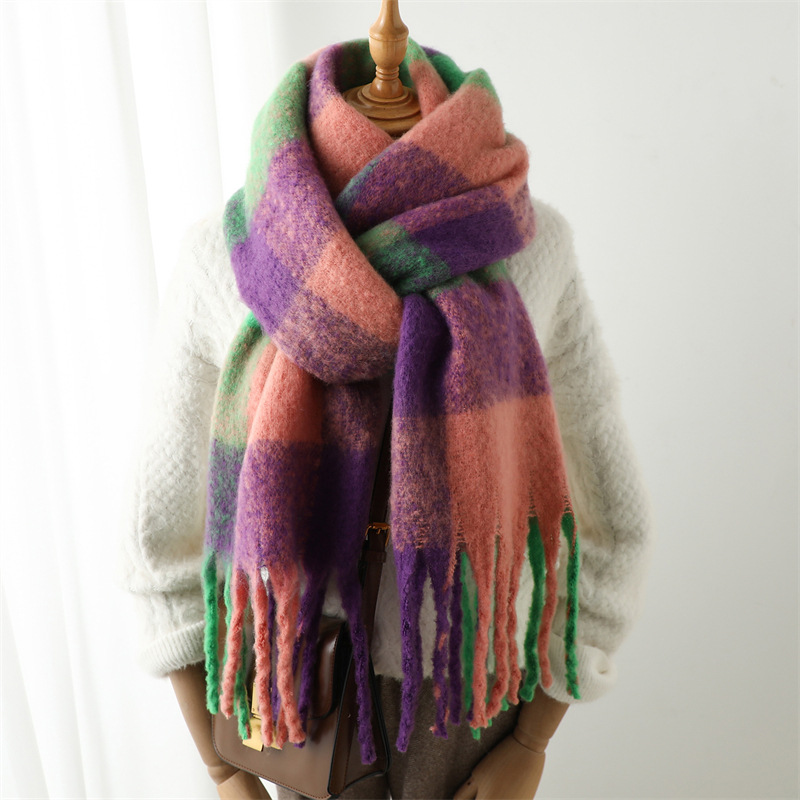 Yeni Sonbahar Kış Izgara Desen - Muffler Men Wool incelemesi ve fiyatı